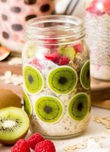 Photo of Quaker Oats jar: kiwi pattern (Hampden Park BN22) #1