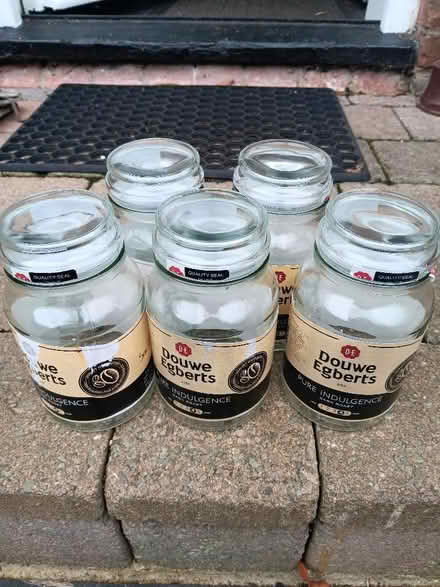 Photo of free 5 Large Empty Dowe Egbert coffee jars (Fords Farm RG30) #1