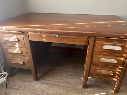 Photo of free Oak Desk (Powder Springs & Barrett Pkwy) #1