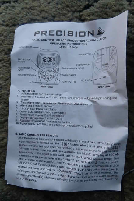 Photo of free small electric alarm clock thingy (Abingdon OX14) #2