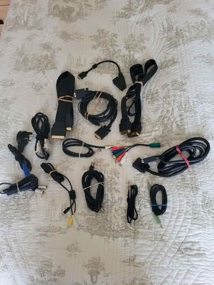 Photo of free Assorted TV And Computer Cables (Grange-over-Sands LA11) #1