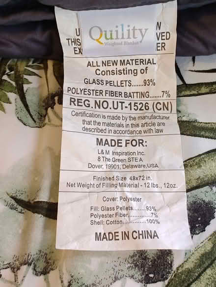 Photo of free Single weighted blanket (Little Chester DE1) #2