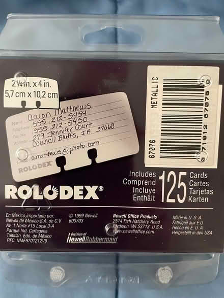 Photo of free Blue Metallic Rolodex (West Plano) #2
