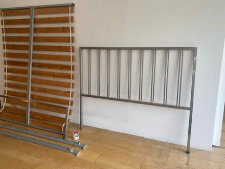 Photo of free King Size Brushed Steel Bed (Kings Cross N1) #2