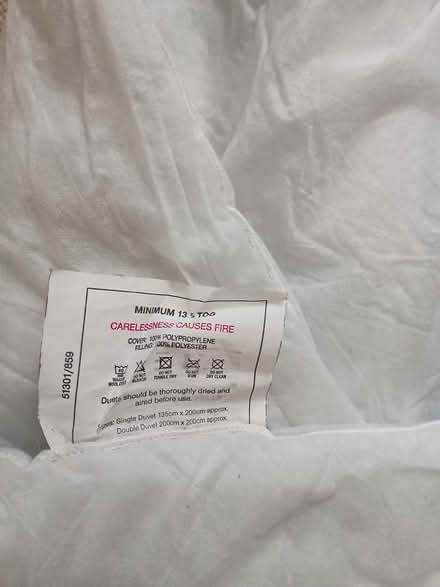 Photo of free Single duvet 13.5 tog (South Darenth DA4) #2