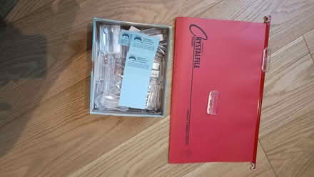 Photo of free 50 foolscap hanging files, plus many holders for labels (New Marston OX3) #1