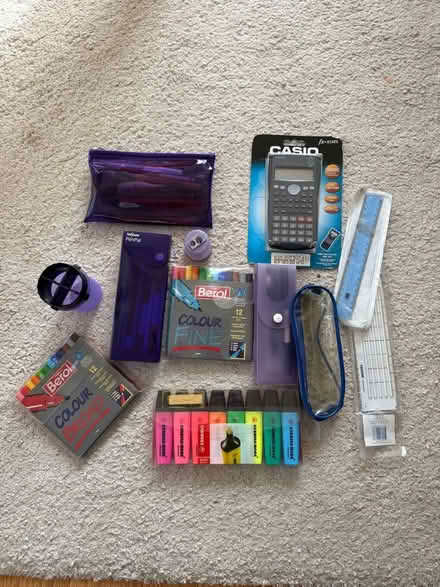 Photo of free Assorted stationary with plastic box (Headington OX3) #1