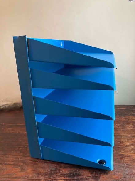 Photo of free Metal Blue paper organiser (Levenshulme M19) #1
