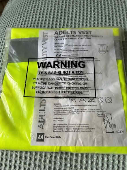 Photo of free AA Car Essentials Adult Hi Viz Vest (Colinton Mains EH13) #2