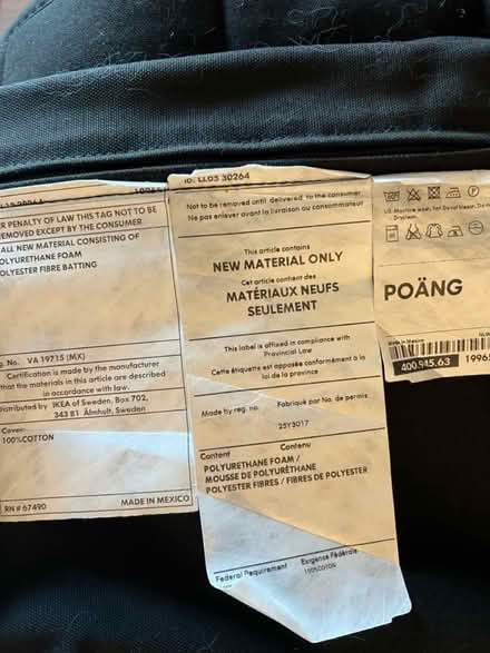 Photo of free IKEA Poang cushion covers (Redwood City to Palo Alto) #2