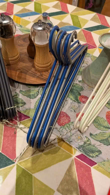 Photo of free 35 plastic coat hangers , various colours (New Marston OX3) #3