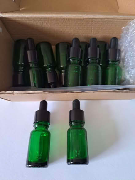 Photo of free Green glass pipette/dropper bottles (Beeley DE4) #1