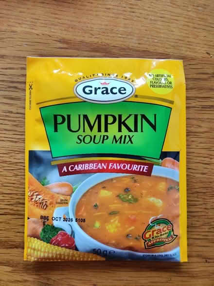 Photo of free 2 x packets Grace pumpkin soup mix (Westbourne Park W11) #1
