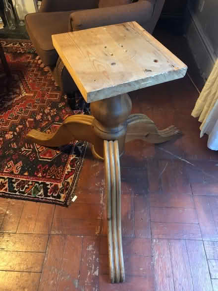 Photo of free Wood table base (Stokes Croft) #1