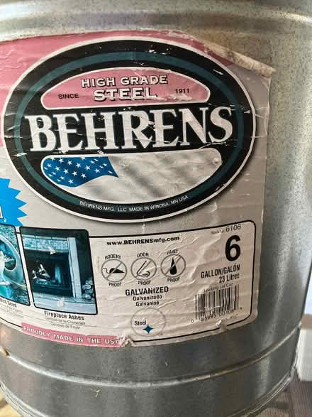 Photo of free Galvanized 6 Gal container (Old Town Bowie) #1