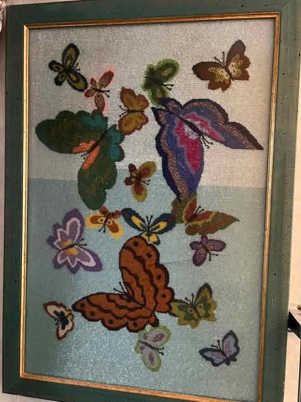 Photo of free Butterfly beaded tapestry artwork (Clearlake Oaks) #1