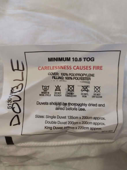 Photo of free Double duvet 10.5Tog (Pokesdown BH5) #1