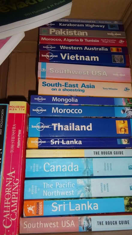 Photo of free Box of travel books, Rough Guide, Lonely Planet etc (Hazlemere HP15) #1