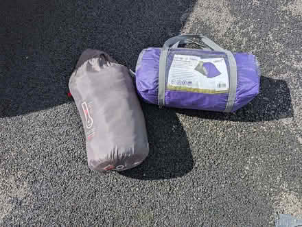 Photo of free 2 person tent and sleeping bag (Woodford SK7) #1