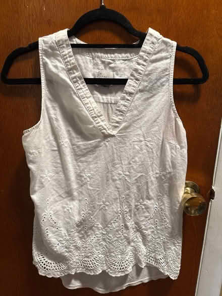 Photo of free XS Women’s White Sleeveless Shirt (Clason Point Bronx NY) #1