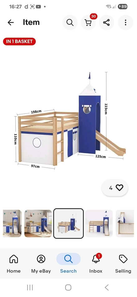 Photo of free Mid sleeper bed (Roslin EH25) #2