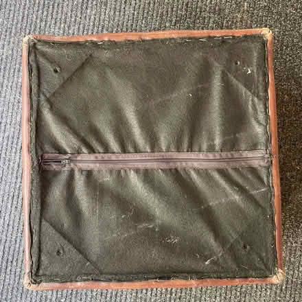 Photo of free Small brown pouffe stool (Oakworth) #3