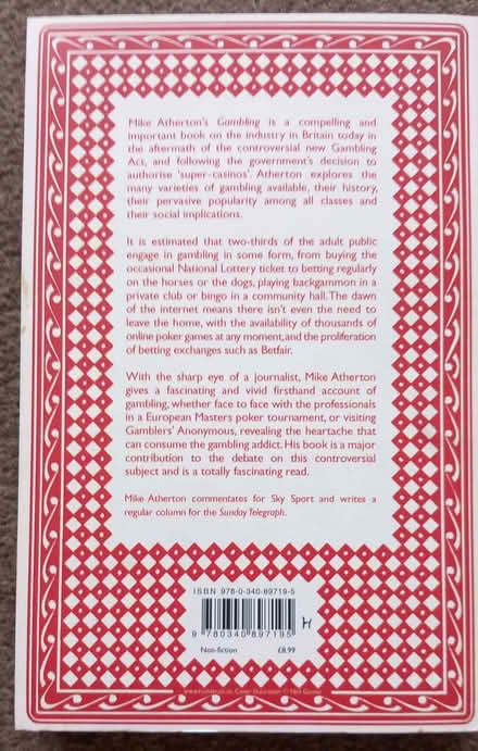 Photo of free Book, Gambling by Mike Atherton (DA8) #2