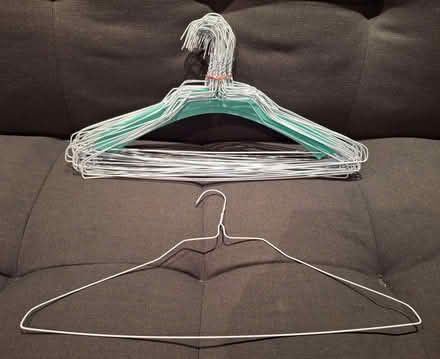 Photo of free White steel coat hangers ~50 (Kennington SE11) #1