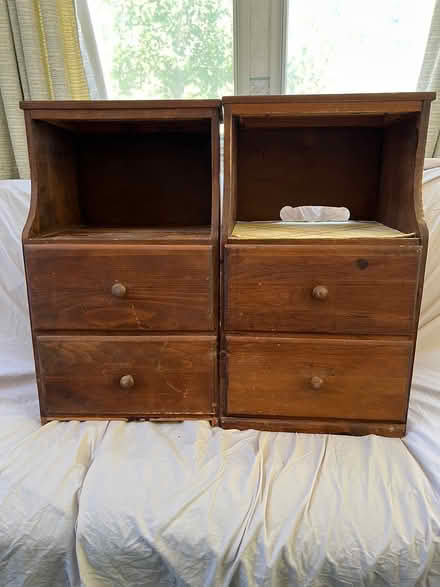 Photo of free Pair of wooden side table cabinets (Clearlake Oaks) #1