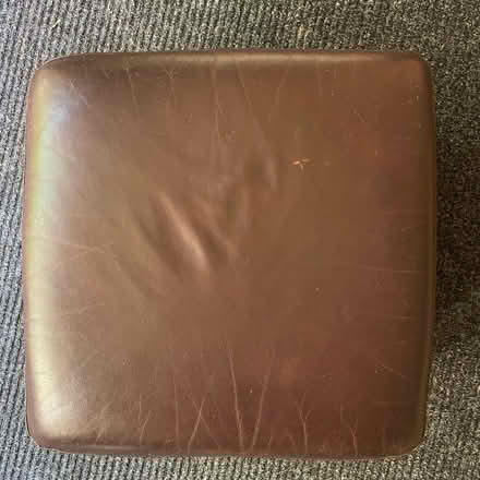 Photo of free Small brown pouffe stool (Oakworth) #2