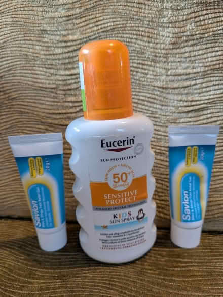 Photo of free Expensive Eucerin Sun Lotion & 1.5 Insect Bite Gels (Barons Court W6) #1