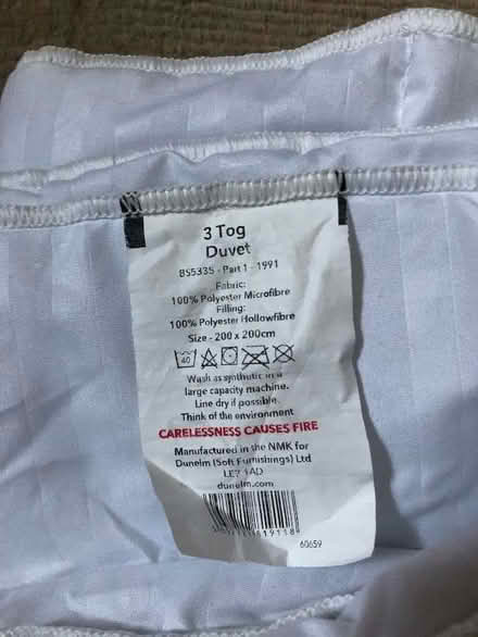 Photo of free Double Duvet 3 Tog barely used (Woodseats S8) #2