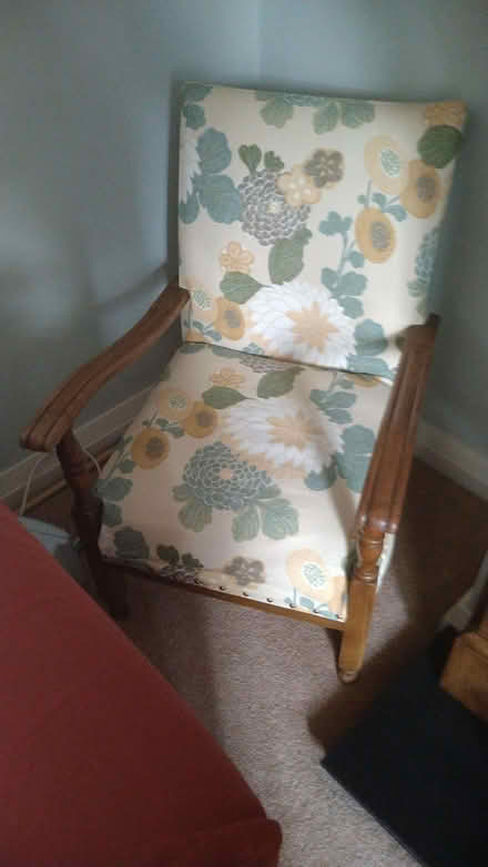 Photo of free two old matching wooden armchairs matching (Letchworth SG6) #1