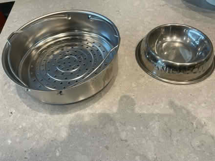 Photo of free Metal steamer & cat bowl (Windsor SL4) #1