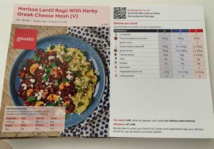 Photo of free Gousto recipe cards (Rooks Nest SG1) #3