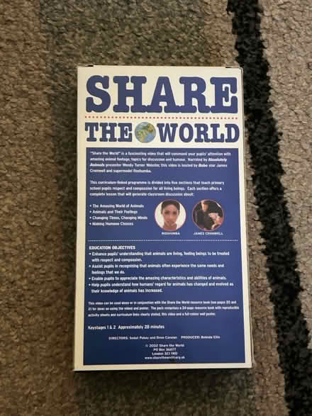 Photo of free Share the world vhs tape & poster (Jennetts park RG12) #4