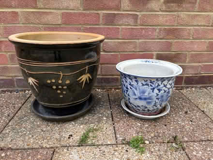 Photo of free Ceramic Pots and Saucers for the Garden (Hartley Wintney RG27) #1