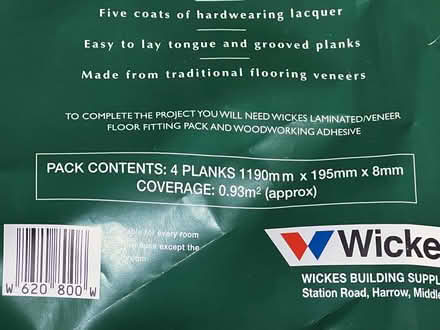 Photo of free 10 sq metres real wood veneered flooring , tongue groove (Spondon DE21) #3