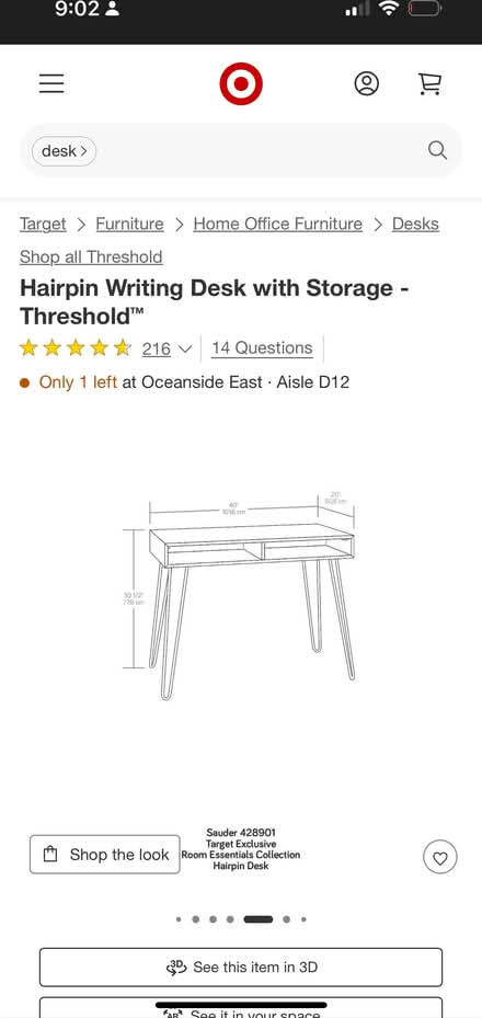 Photo of free Mid Century Modern Desk (Oceanside) #2