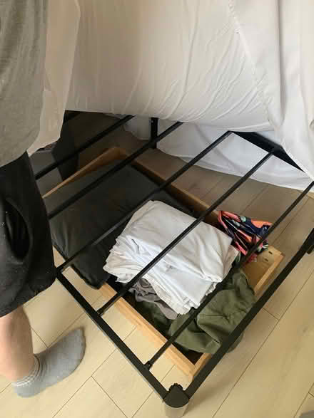 Photo of free 2 x single metal bed frames (Wandsworth SW18) #1