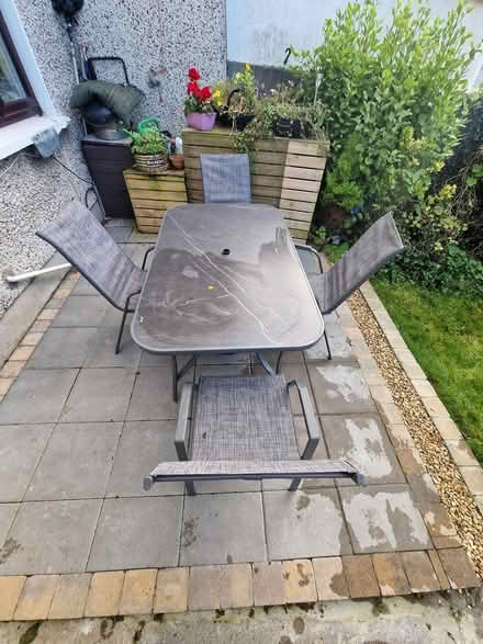 Photo of free 4 chairs + garden Table (Ballybane) #1