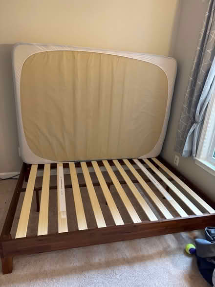 Photo of free Full size mattress and bedframe (Arlington) #1