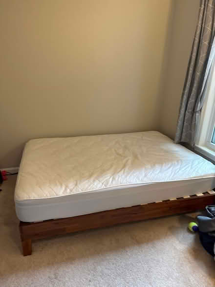 Photo of free Full size mattress and bedframe (Arlington) #2
