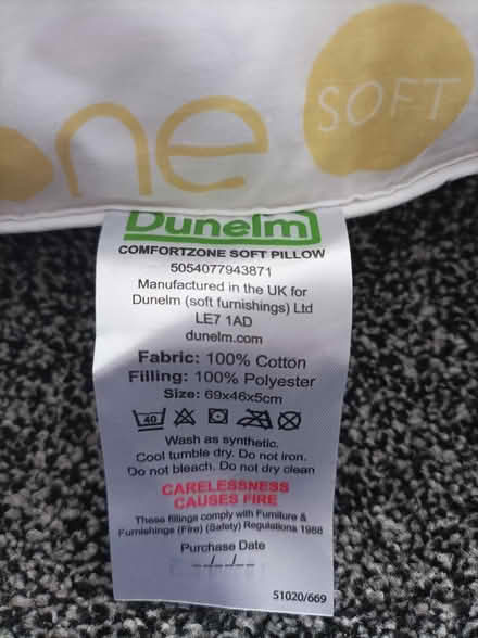 Photo of free Pillow (Gosport PO13. BRIDGEMARY) #2