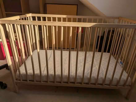 Photo of free wooden cot and mattress (Berkhamsted HP4) #3