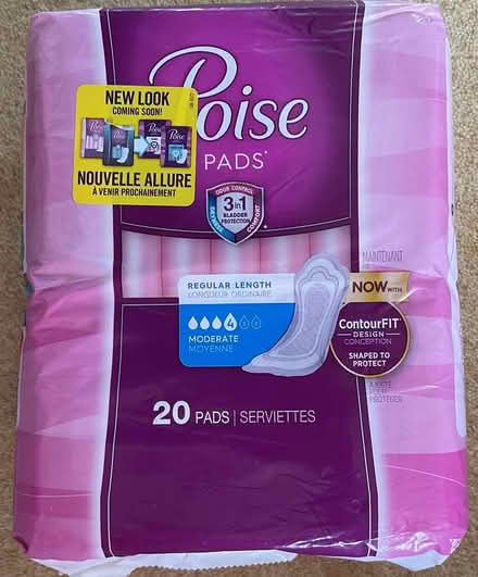 Photo of free Poise incontinence liners (BN27) #1