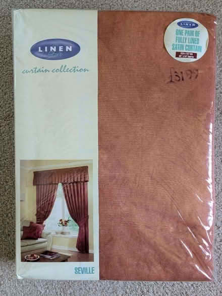 Photo of free Pair of lined curtains 90"x54" (Buckskin RG22) #1