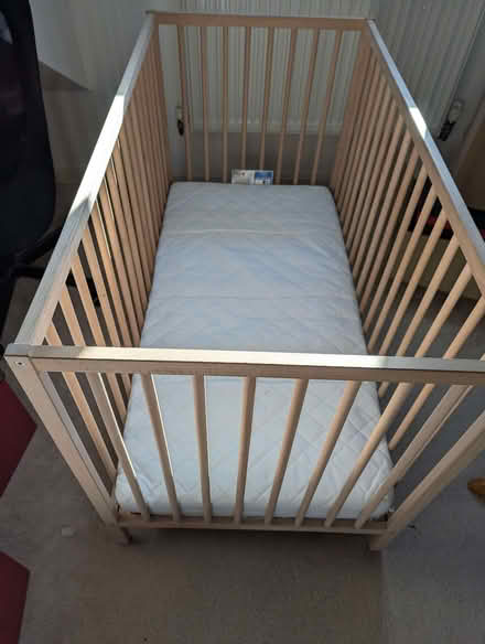 Photo of free wooden cot and mattress (Berkhamsted HP4) #1