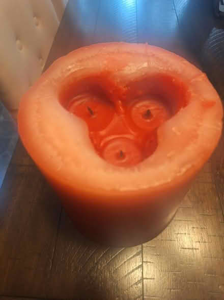 Photo of free 6 x 6 round wax candle (Holly Springs, on Fuquay side) #1