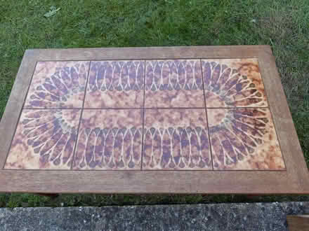 Photo of free Tiled 1970s scandi table. Solid (Church RG2) #2
